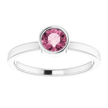 Charger l'image dans la galerie, Sterling Silver Imitation Pink Tourmaline Ring
