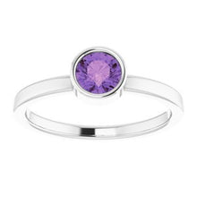 Charger l'image dans la galerie, Sterling Silver Imitation Amethyst Ring
