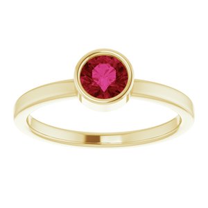 14K Yellow Ruby Ring