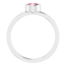 Charger l'image dans la galerie, Sterling Silver Imitation Pink Tourmaline Ring
