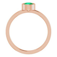 Charger l&#39;image dans la galerie, Bague émeraude rose 14K
