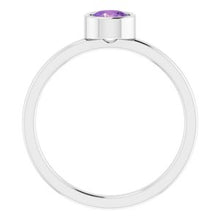 Charger l'image dans la galerie, Sterling Silver Imitation Amethyst Ring
