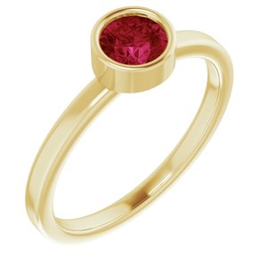 14K Yellow Ruby Ring