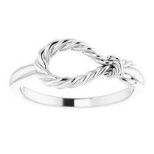 Charger l'image dans la galerie, Sterling Silver Rope Knot Ring
