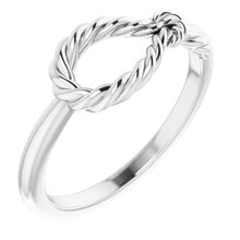 Charger l'image dans la galerie, Sterling Silver Rope Knot Ring
