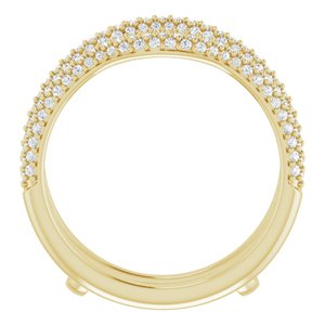 14K Yellow 1/2 CTW Diamond Ring Guard