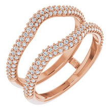 Load image into Gallery viewer, 14K Rose 1/2 CTW Diamond Ring Guard
