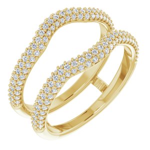14K Yellow 1/2 CTW Diamond Ring Guard