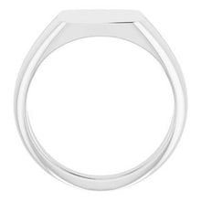 Charger l'image dans la galerie, Sterling Silver 13x12 mm Rectangle Signet Ring
