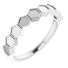 Load image into Gallery viewer, Sterling Silver Stackable Geometric Ring
