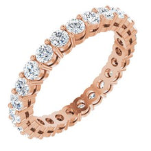 Load image into Gallery viewer, 14K Rose 1 1/2 CTW Diamond Eternity Band Size 7

