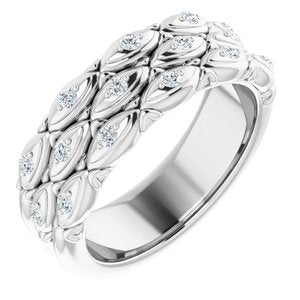 Bande d'anniversaire en diamant blanc 1/2 CTW 14K