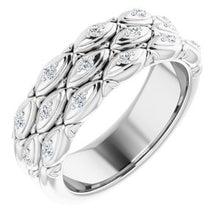 Charger l&#39;image dans la galerie, Bande de diamant en platine 1/4 CTW
