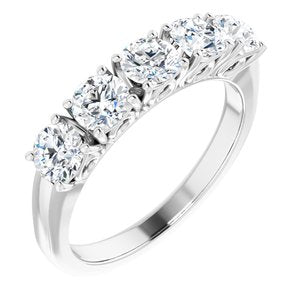 14K White 1 1/6 CTW Diamond Anniversary Band
