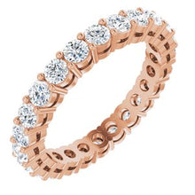 Load image into Gallery viewer, 14K Rose 1 3/8 CTW Diamond Eternity Band Size 5.5
