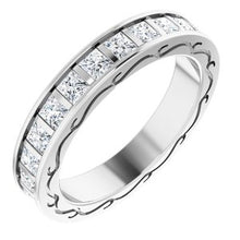 Load image into Gallery viewer, 14K White  2 1/3 CTW Diamond Square Band Size 7
