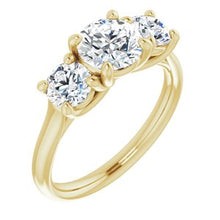 Load image into Gallery viewer, 14K Yellow 8 mm Round Forever One‚Ñ¢ Moissanite Engagement Ring
