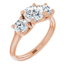 Load image into Gallery viewer, 14K Rose 8 mm Round Forever One‚Ñ¢ Moissanite Engagement Ring
