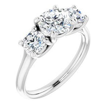 Load image into Gallery viewer, Platinum 7.5 mm Round Forever One‚Ñ¢ Moissanite Engagement Ring
