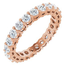 Load image into Gallery viewer, 14K Rose 1 3/8 CTW Diamond Eternity Band Size 5

