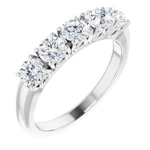 Platinum 1 CTW Diamond Anniversary Band