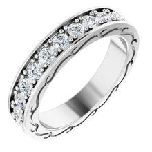 Load image into Gallery viewer, 14K White 1 CTW Diamond Round Eternity Band Size 6
