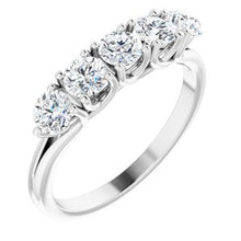 Load image into Gallery viewer, Platinum 1 CTW Diamond Anniversary Band
