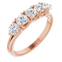 Load image into Gallery viewer, 14K Rose 1 CTW Diamond Anniversary Band

