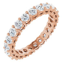 Load image into Gallery viewer, 14K Rose 1 7/8 CTW Diamond Eternity Band Size 6.5
