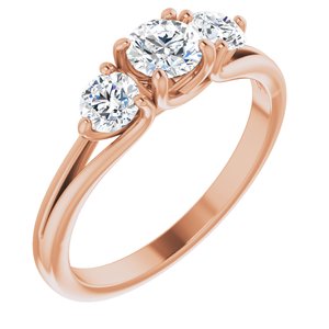 14K Rose 3/4 CTW Diamond Anniversary Band