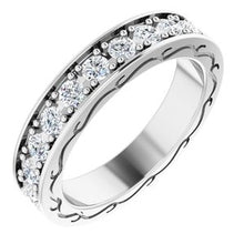 Load image into Gallery viewer, 14K White 1 3/8 CTW Diamond Round Eternity Band Size 7
