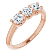 Charger l&#39;image dans la galerie, 14K Rose 4.1 mm rond 3/4 CTW Diamond Anniversary Band
