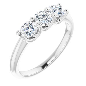 14K blanc 4,1 mm rond 3/5 CTW diamant anniversaire bande