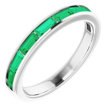 Load image into Gallery viewer, 14K White Emerald Ring
