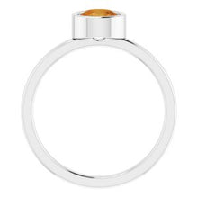 Load image into Gallery viewer, Sterling Silver Imitation Citrine Ring
