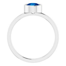 Load image into Gallery viewer, 14K White Blue Sapphire Ring
