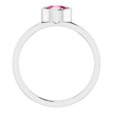 Load image into Gallery viewer, Sterling Silver Imitation Pink Tourmaline Ring
