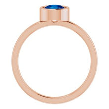 Load image into Gallery viewer, 14K Rose Blue Sapphire Ring
