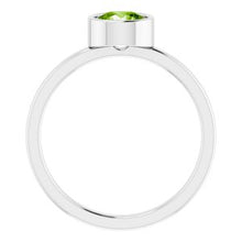 Load image into Gallery viewer, Sterling Silver Imitation Peridot Ring

