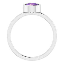 Load image into Gallery viewer, Sterling Silver Imitation Amethyst Ring
