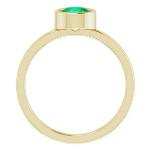 14K Yellow Emerald Ring