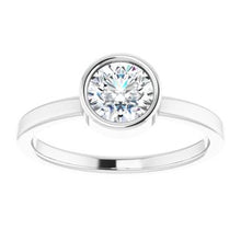 Load image into Gallery viewer, Sterling Silver Imitation Diamond Ring
