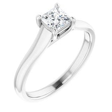 Load image into Gallery viewer, Platinum 1/2 CTW Diamond Woven Solitaire Engagement Ring
