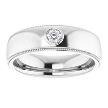 Load image into Gallery viewer, Platinum 1/6 CTW Men's Diamond Ring
