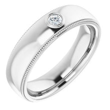 Load image into Gallery viewer, Men's Bezel-Set Milgrain Ring
