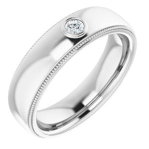 Platinum 1/10 CTW Men's Diamond Ring