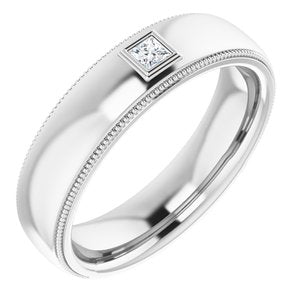 Platinum 1/10 CTW Men's Diamond Ring