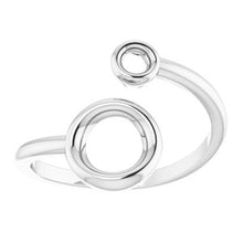 Charger l'image dans la galerie, Sterling Silver Double Circle Bypass Ring
