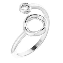 Charger l'image dans la galerie, Sterling Silver Double Circle Bypass Ring
