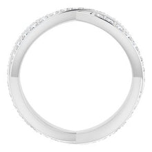 Charger l&#39;image dans la galerie, 14K White 9/10 CTW Diamond Square Eternity Band Taille 5
